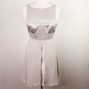 90s Vintage Y2K Silk Beaded Kay Unger Evening Mini Cocktail Dress Size 4